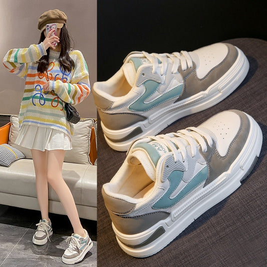 Spring New Small White Shoes Ins Students Casual Street Shoes Thick Bottom Heightening Women's Shoes HB50