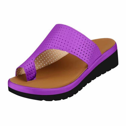 Round Toe Pullover Sandals Versatile Flat Bottom Beach Sandals For Women