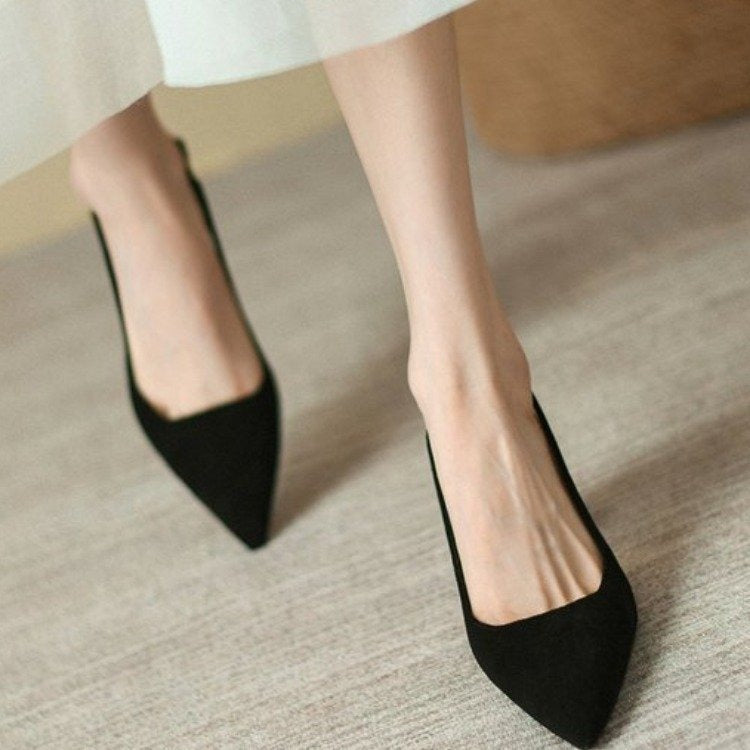 Women High Heels Slingback Pointed toe Block Heels for Women