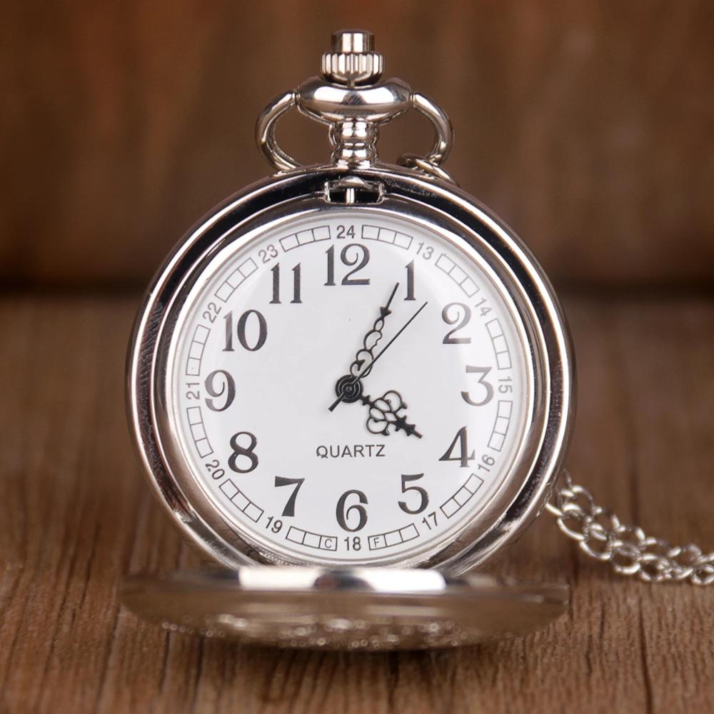 Unique Creatitive Text Men Quartz Pocket Watches Fob Chain Pocket Watches for Men Women Gift