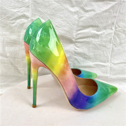 stiletto Women's Shylock high heels, rainbow sexy high heels