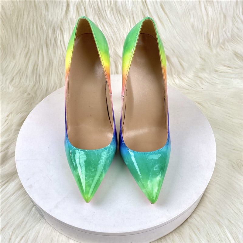 stiletto Women's Shylock high heels, rainbow sexy high heels