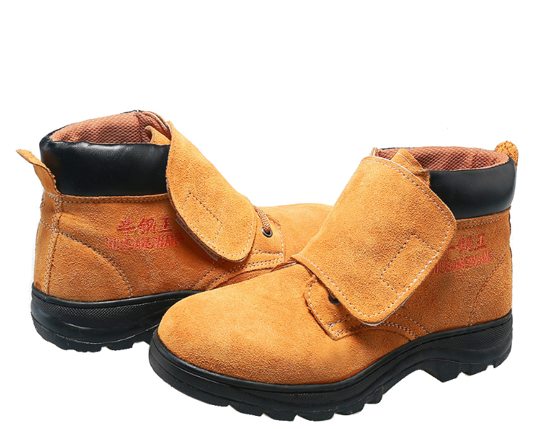 Suede Leather Work Shoes Anti - Smash Anti - Puncture Safety Shoes