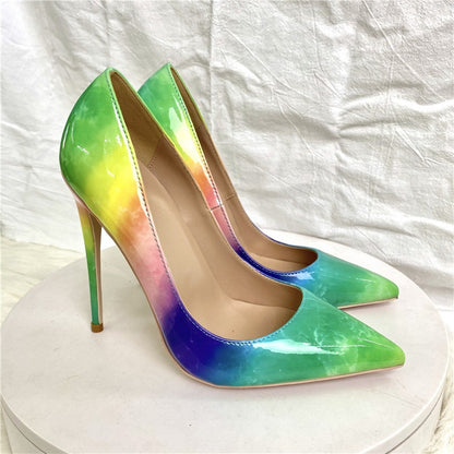 stiletto Women's Shylock high heels, rainbow sexy high heels