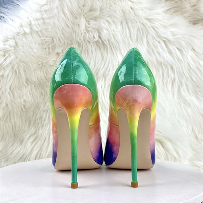 stiletto Women's Shylock high heels, rainbow sexy high heels