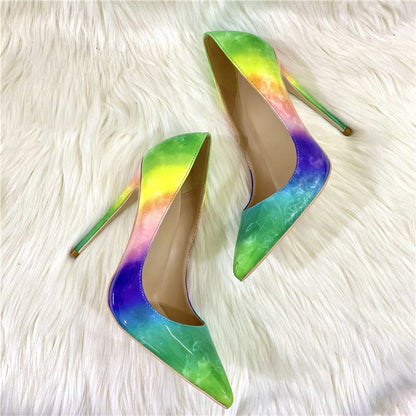 stiletto Women's Shylock high heels, rainbow sexy high heels