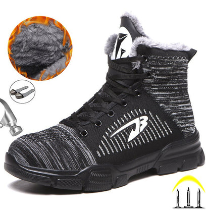 Lightweight Safety Shoes Men Winter Shoes 2020 New Work Safety Boots Male Steel Toe Shoes Anti-puncture Work Sneakers Men Boots