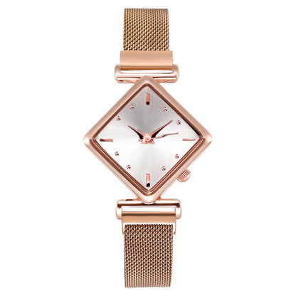 Women Square Watch Luxury Ladies Quartz Magnet Buckle Gradient Color Watches Relogio Feminino For Gift Clock