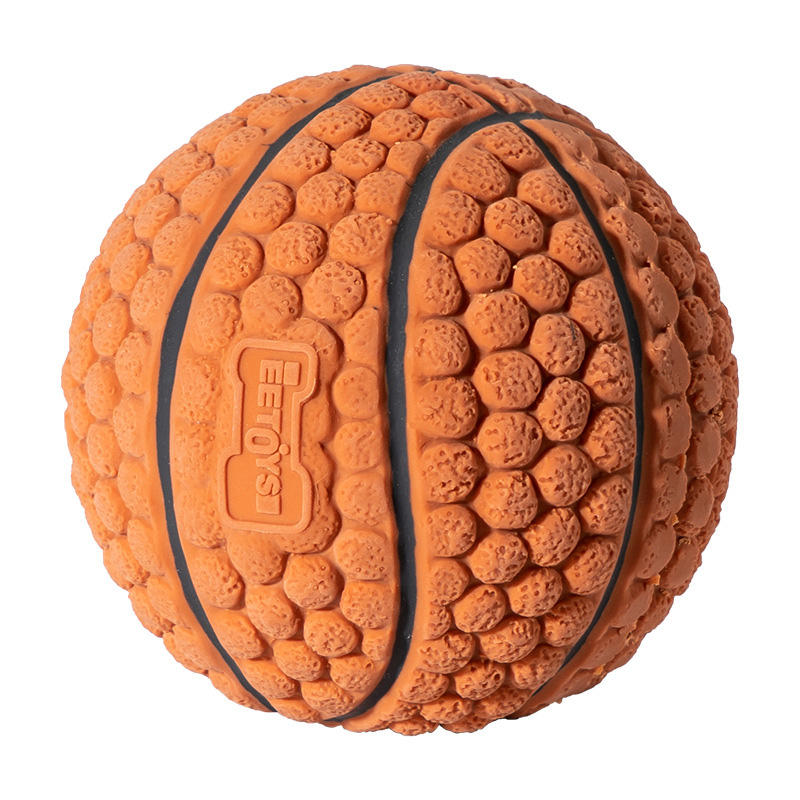 Latex brown blue basketball throw interactive grinding teeth to relieve boredom and retrieve dog toys