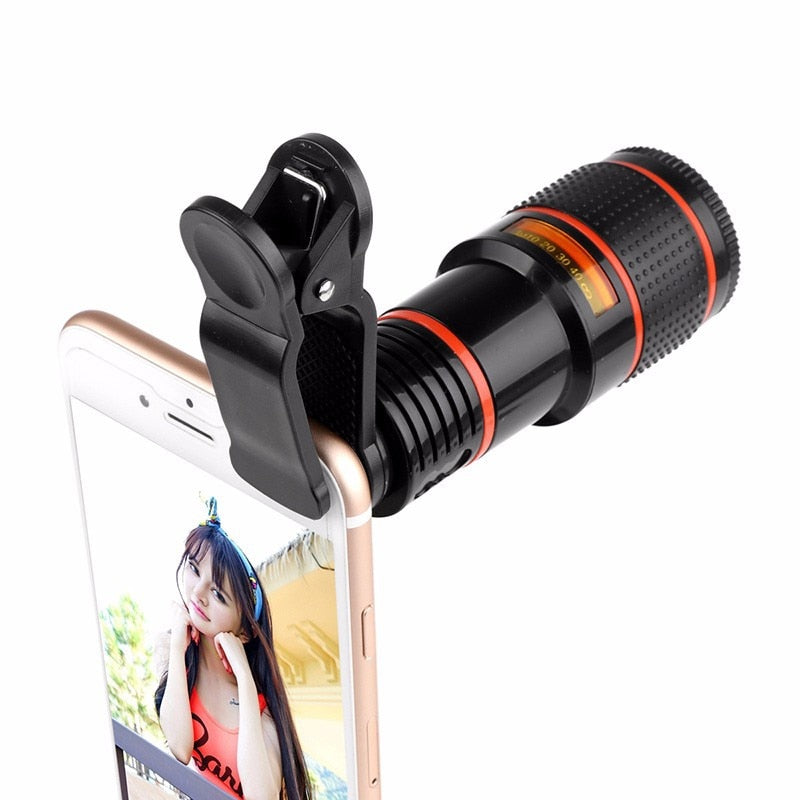 10 in 1 Kits 12x Zoom Telephoto Lens Fish eye Lens Wide Angle Macro Lenses Cell Phone Mobile Tripod