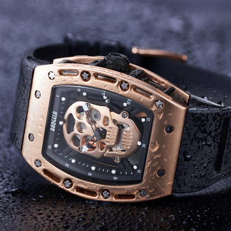 BAOGELA Men Watches Pirate Hollow Silica Wristwatch