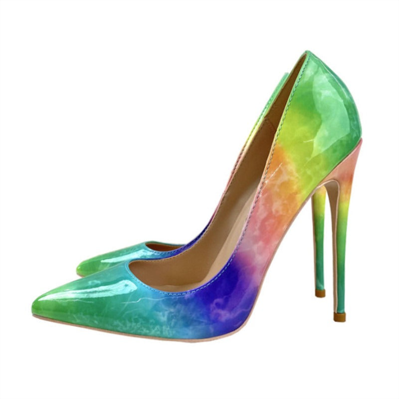 stiletto Women's Shylock high heels, rainbow sexy high heels