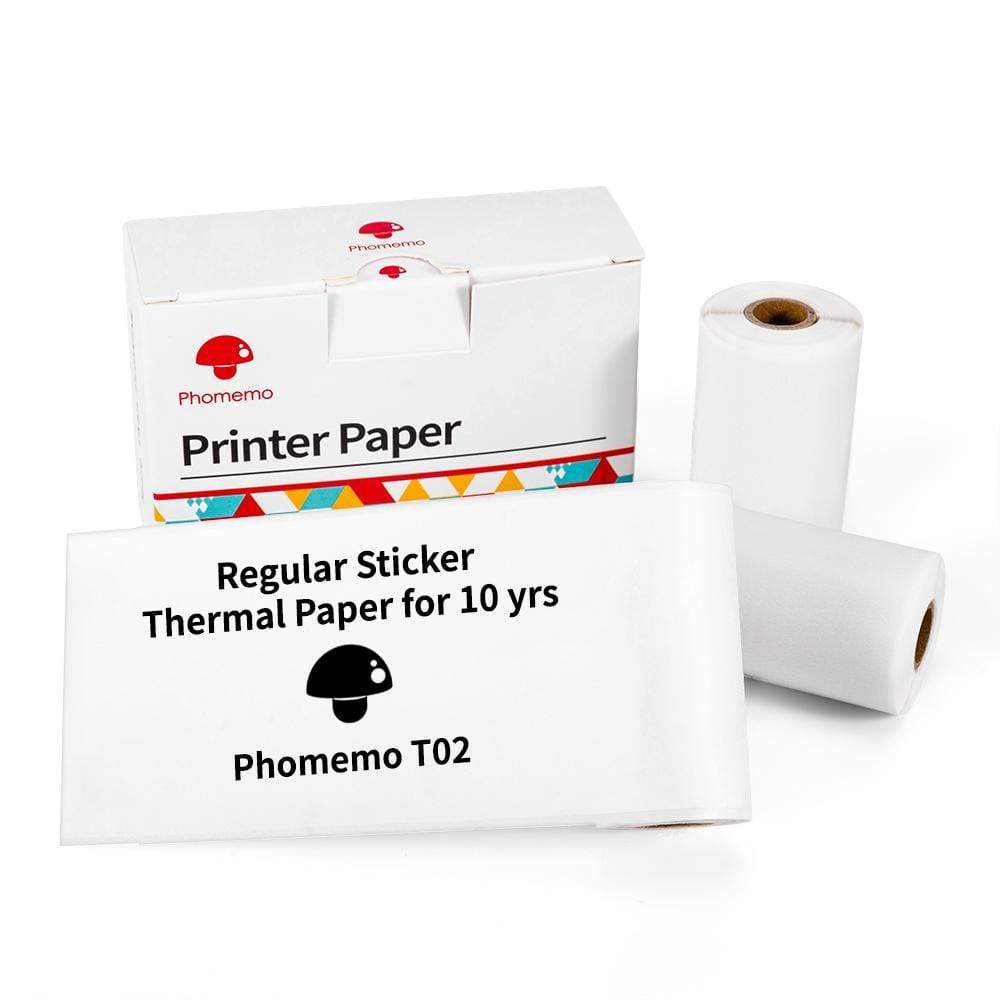 Phomemo Portable Mini Thermal Printer T02 Mini Pocket Label Printer DIY Self-adhesive Sticker Label Machine Various Label Paper