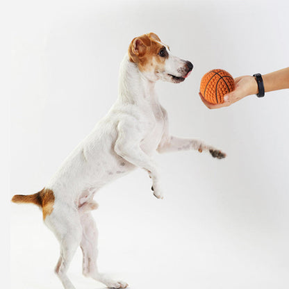 Latex brown blue basketball throw interactive grinding teeth to relieve boredom and retrieve dog toys