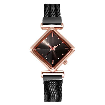 Women Square Watch Luxury Ladies Quartz Magnet Buckle Gradient Color Watches Relogio Feminino For Gift Clock