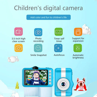 Child Camera Digital Camera 3.5 inch Cute Cartoon Camera Toys Children Birthday Gift 12MP 1080P Photo Video Camera For Kids