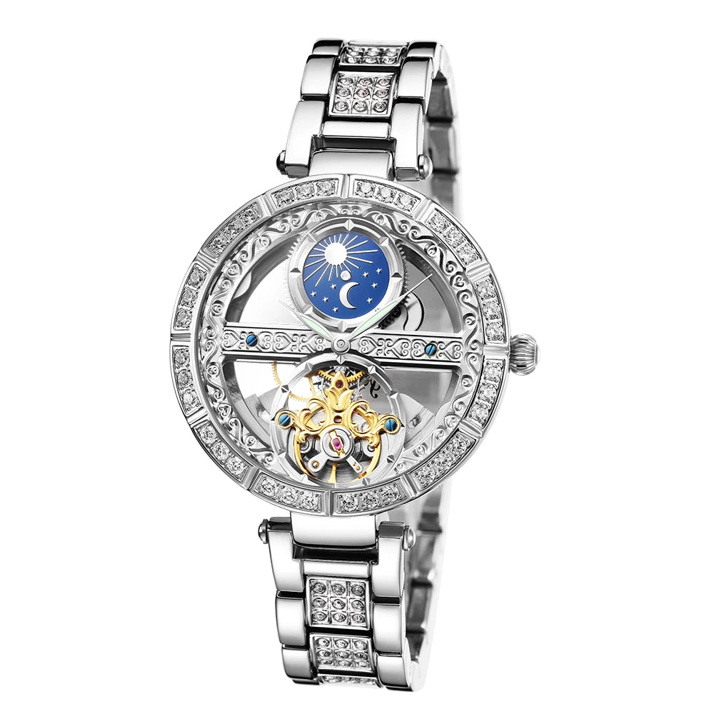 Woman Watch Ladies Clock Luxury Fashion Female Mechanical Watches Wristwatches