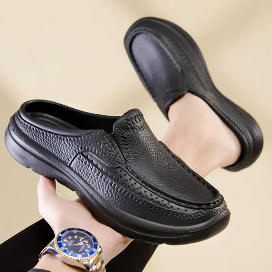 Outdoor Casual Sandals Men's Fashion Mule Shoes Soft EVA Beach Slippers Large Size Slippers 2024 New Fashion Slippers    Sandals