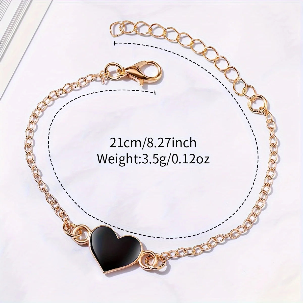 2PCS/Set Fashion Rhinestone Women's Quartz Watch Analog PU Leather Band Wrist Watches Heart Bracelet