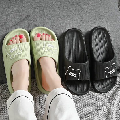 Big Size 46 47 Men Slippers Bathroom Non-Slip Slides Women Home Casual Shoes Summer Beach Sandals Couple Outdoor Flip Flops