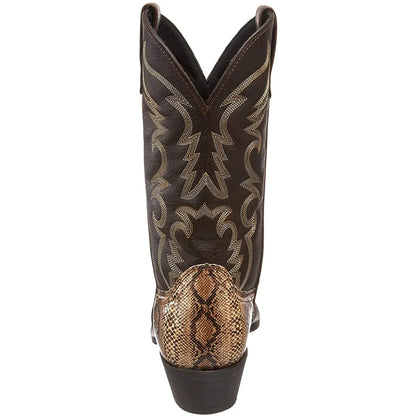 Snake Pattern Cowboy Boots Men Handmade Mid-calf Mens Boots Retro Pointed-top Western Boots Plus Size 38-48 Unisex Shoes Botas