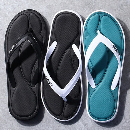 3D Memory Sponge PU Massage Men's Flip Flops Summer Antiskid Outdoor Sandal Clip Casual Beach House Rubber Soft Women Slippers