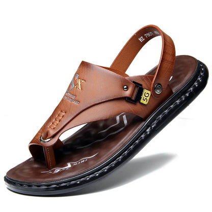 Outdoor Summer Men's Sandals Summer  Office  Shoes Non-Slip Mens Casual Sandalis Black