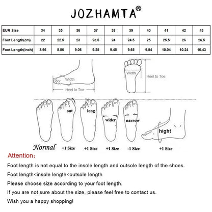 JOZHAMTA Size 35-43 Women Knee Boots 2025 Ins Fashion Stone Pattern Soft Leather Thick Heels Shoes Fall Winter Long Tall Boots