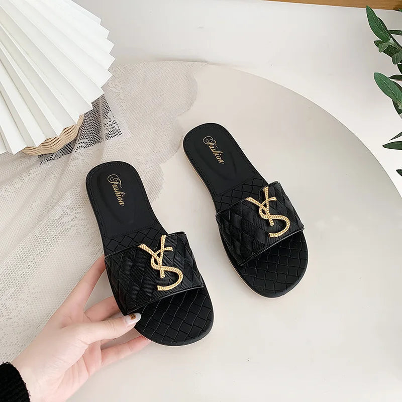 Summer New Platform Women Slippers Design Slides Fashion Letters Open Toes Ladies Shoes Casual Slipper Indoor Non-slip sandals