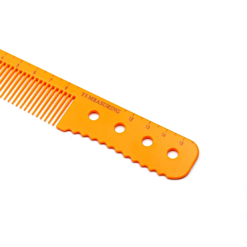 1 Pcs High Quality Hairdresser Comb with Scale Cutting Comb Professional Salon Hairdressing Comb Hair Comb Orange Measuring Comb