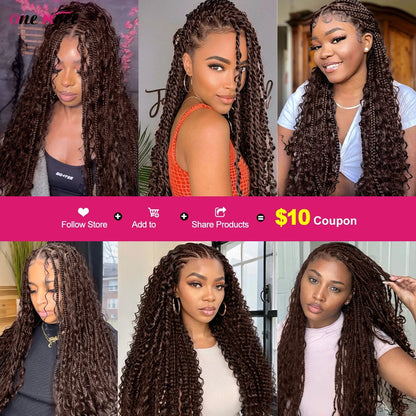 #4 Brown Bulk Human Hair For Braiding Chocolate Brown Deep Wave Human Hair Bundles No Weft Bundles For Women Hair Extensions