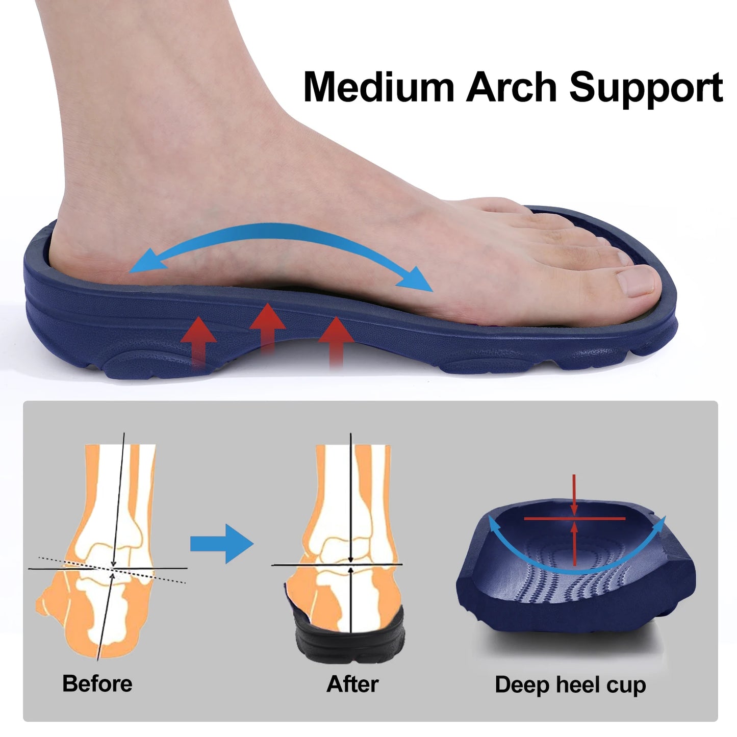 Shevalues Fashion Men Clogs Slippers Casual Hole Beach Sandals Outdoor Men Garden Shoes Summer Soft Sandals Home Bathroom Slides